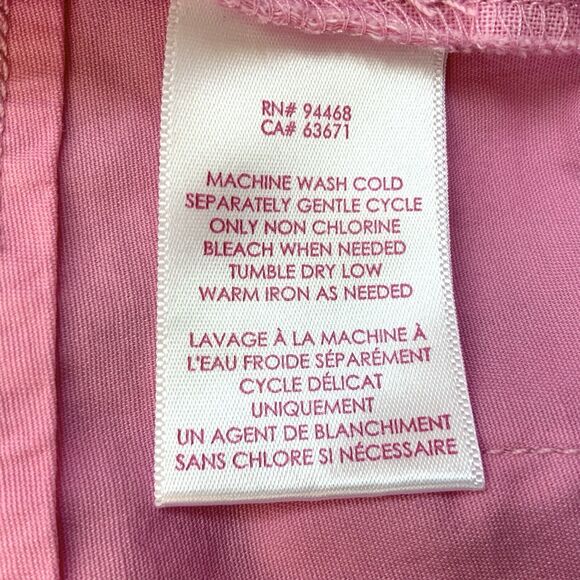 Stella Parker Women's Stylish Belted Short w/ Printed Waist Scarf Pink Size 12 - Picture 5 of 12